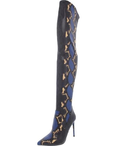 Steve Madden Vava Padded Insole Tall Thigh-high Boots - Blue