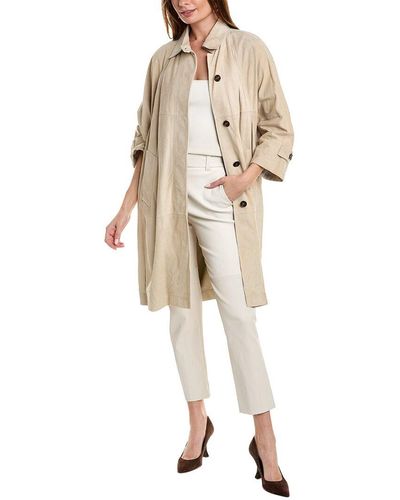 Brunello Cucinelli Leather Jacket - Natural