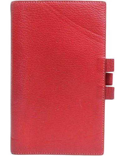 Hermès Agenda Cover Leather Wallet (pre-owned) - Red