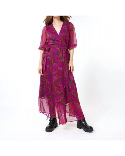 ESQUALO Pink Belted Short Sleeve Dress