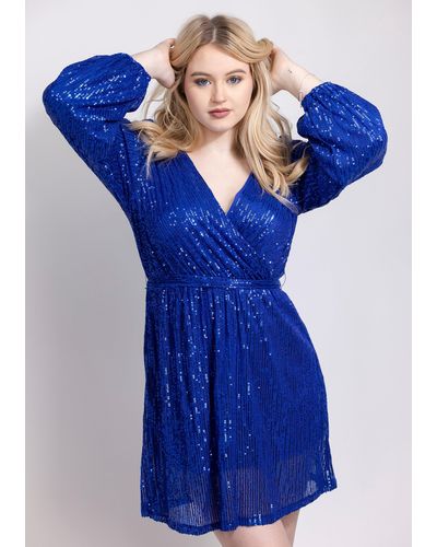 BeReal Azul Sequin Dress - Blue