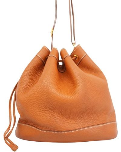 Hermès Leather Shopper Bag (pre-owned) - Orange