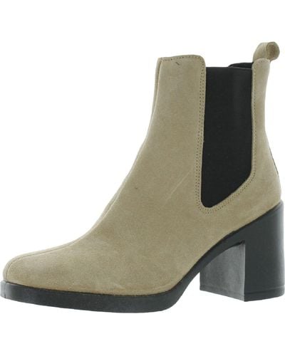 Steve Madden Match Suede Solid Chelsea Boots - Green