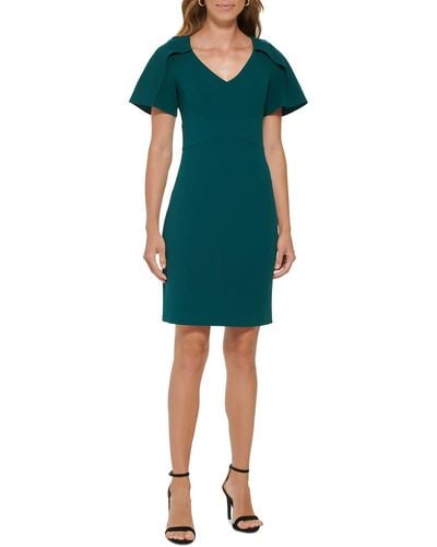 DKNY Office Mini Sheath Dress - Green