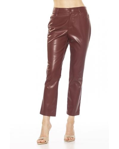 Alexia Admor Mila Leather Pants - Red