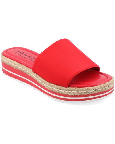 Journee Collection Collection Tru Comfort Foam Rosey Wide Width Sandal - Red