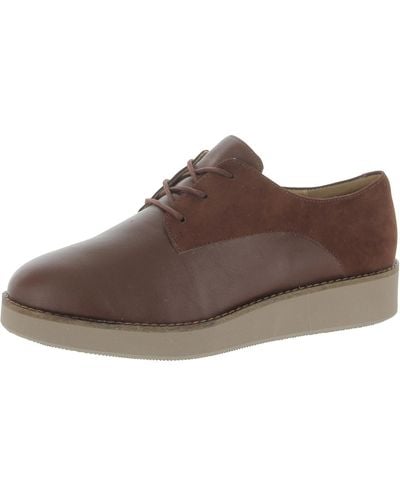 Softwalk Willis Suede Padded Insole Oxfords - Brown