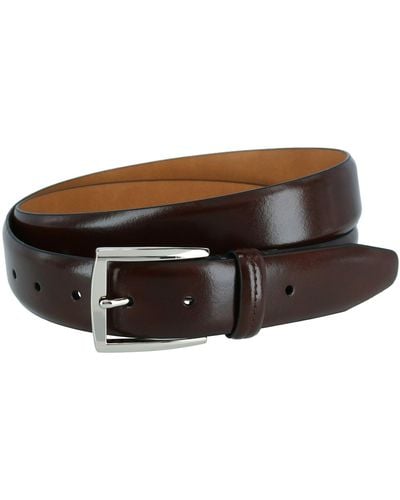 Trafalgar Everyman's 35mm Basic Luxury Leather Belt - Brown