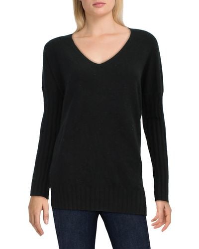 French Connection Long Sleeves V-neck Pullover Sweater - Black