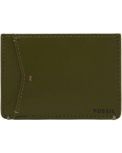 Fossil Joshua Cactus Leather Card Case - Green
