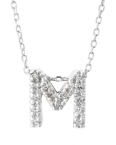 Monary Diamond Intiial Necklace (14kw) - Metallic