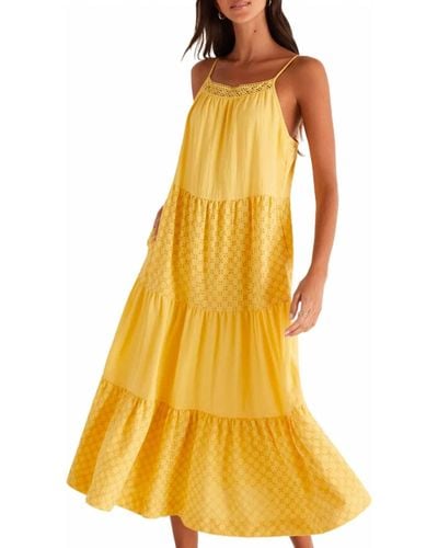 Z Supply Dalilah Eyelet Midi Dress - Yellow