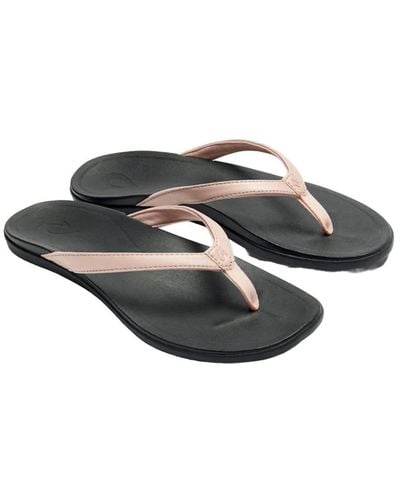 Olukai Ho'opio Beach Sandals - Gray