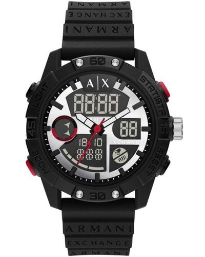 Armani Exchange D-bolt Black Watch Ax2960 Silicone