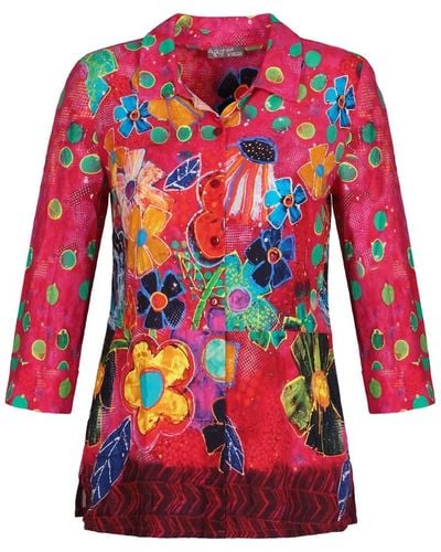 Dolcezza Fiesta Floral Tunic - Red