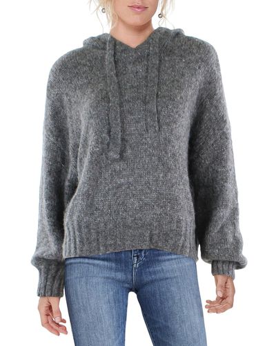 Z Supply Wool Blend Long Sleeves Hooded Sweater - Gray