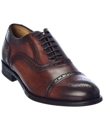 Antonio Maurizi Cap Toe Leather Oxford - Brown