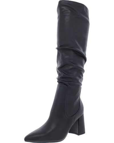 Steve Madden Collision Faux Leather Tall Knee-high Boots - Black
