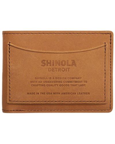 Shinola Usa Heritage Leather Pocket Bifold Wallet - Brown