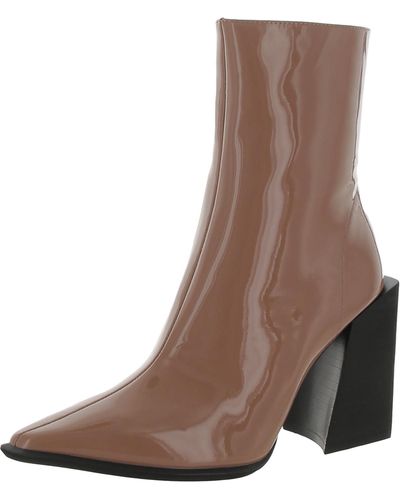 Jeffrey Campbell Leather Pointed Toe Ankle Boots - Brown