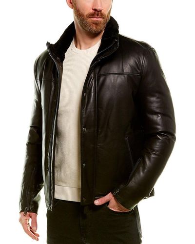 Mackage Willard Leather Down Jacket - Black