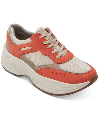 Rockport Prowalker Leather Chunky Casual And Fashion Sneakers - Pink