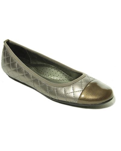 Vaneli Serene Leather Quilted Ballet Flats - Multicolor