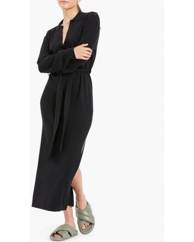 Bec & Bridge Liam Knit Polo Midi Dress - Black