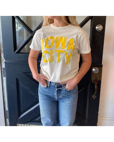 The Original Retro Brand Curved Iowa City Tee Shirt - Metallic