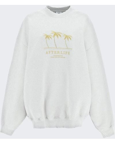 Vetements Embroidered Afterlife Sweatshirt - White