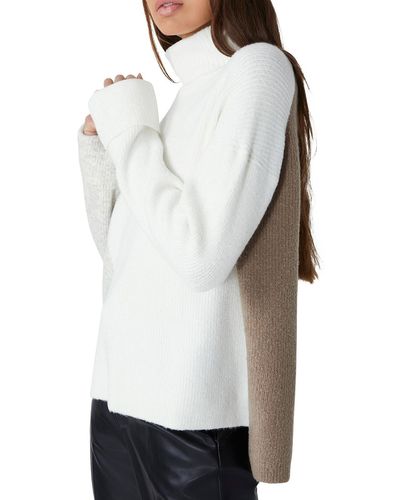 French Connection Soft Stretch Turtleneck Sweater - White