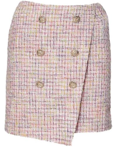 Forever Unique Boucle Mini Skirt - Pink