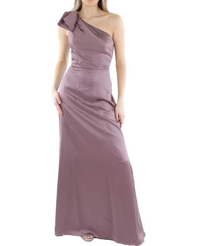 Amsale Satin A-line Evening Dress - Purple
