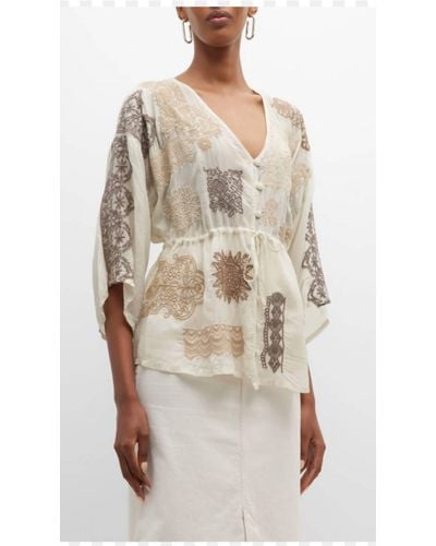 Johnny Was Lace Blouse - Natural