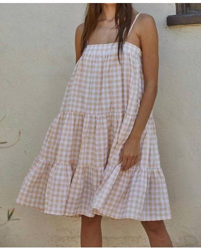 By Together Summer Gingham Dress - Gray