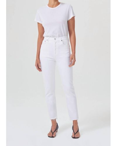 Agolde Riley High Rise Straight Crop Jean In Whip Lyst