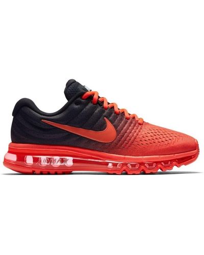 Nike Air Max 2017 849559-600 Bright Crimson Road Running Shoes Clk517 - Red