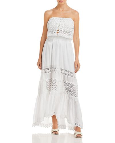Ramy Brook Kate Crochet Blouson Maxi Dress - White