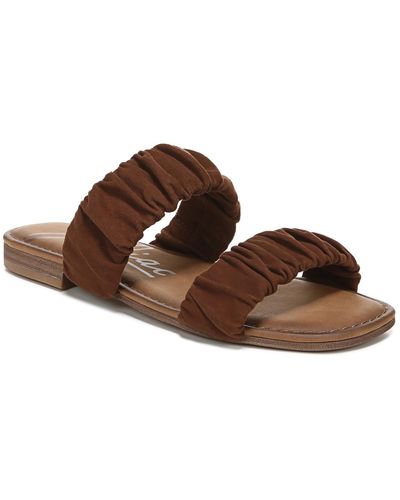 Zodiac Bristol Comfort Insole Slip On Slide Sandals - Brown