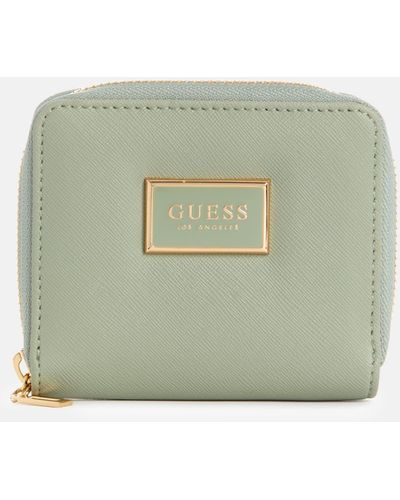 Guess Factory Abree Small Zip-around Wallet - Green