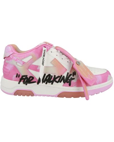 Off-White c/o Virgil Abloh Out Of Office "for Walking" Low-top Sneakers - Pink