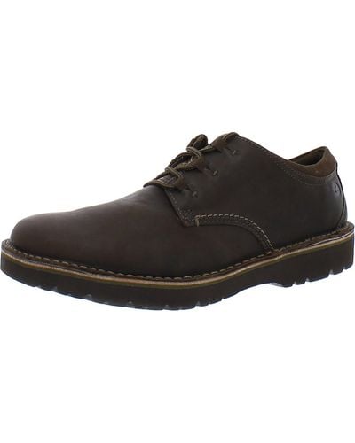 Clarks Eastford Low Leather Lace-up Oxfords - Brown