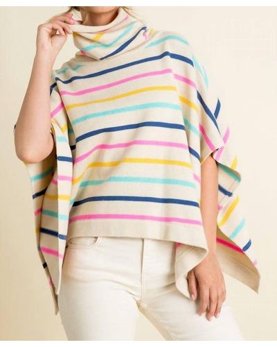 Thml Juliana Turtleneck Striped Poncho - Multicolor