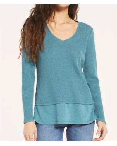 Z Supply Raine Thermal Tunic Top - Blue