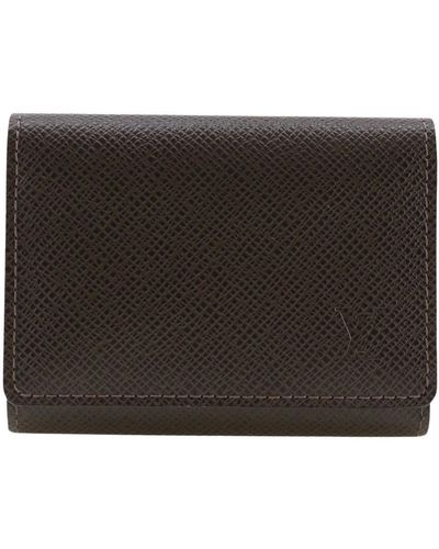 Louis Vuitton Porte Carte De Visite Leather Wallet (pre-owned) - Black
