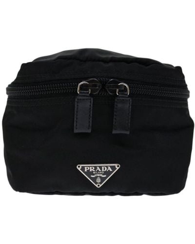 Prada Saffiano Synthetic Clutch Bag (pre-owned) - Black