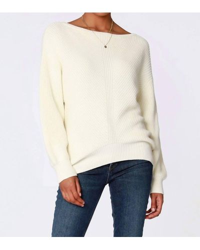Bobi Boatneck Sweater - White