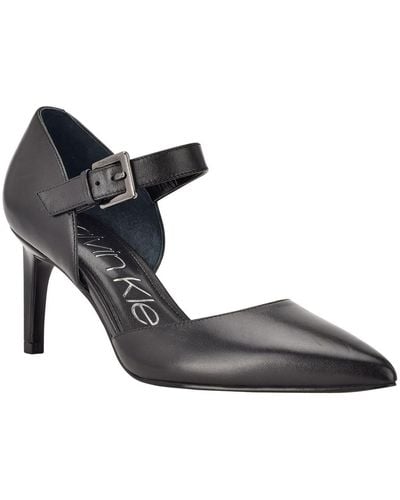 Calvin Klein Sekin Buckle Dressy D'orsay Heels - Black
