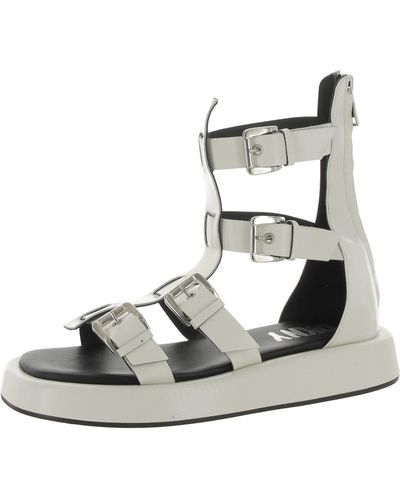 DKNY Bhfo Ankle Strappy Gladiator Sandals - Metallic