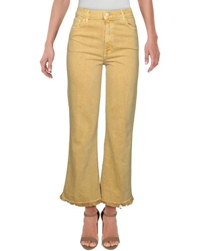 J Brand Julia Denim Color Wash Flare Jeans - Yellow